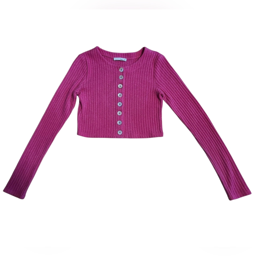 Women's Ribbed Pink Sweater